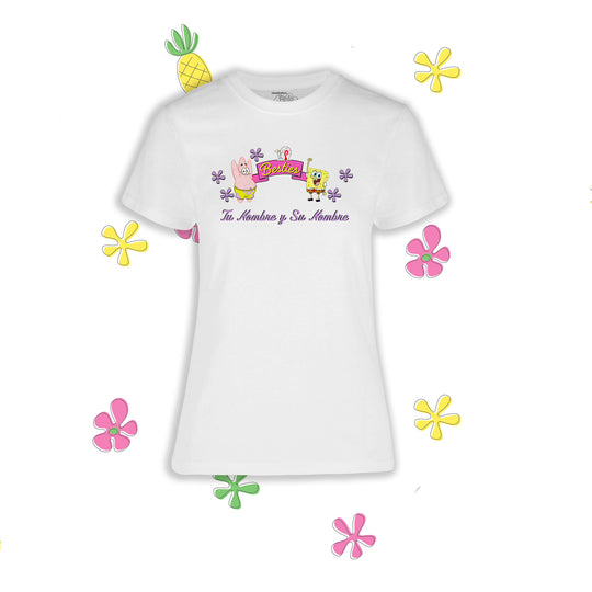 Playera de Mujer Bob Esponja - Besties (Personalizado)